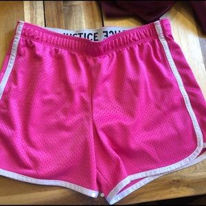 Pink justice shorts